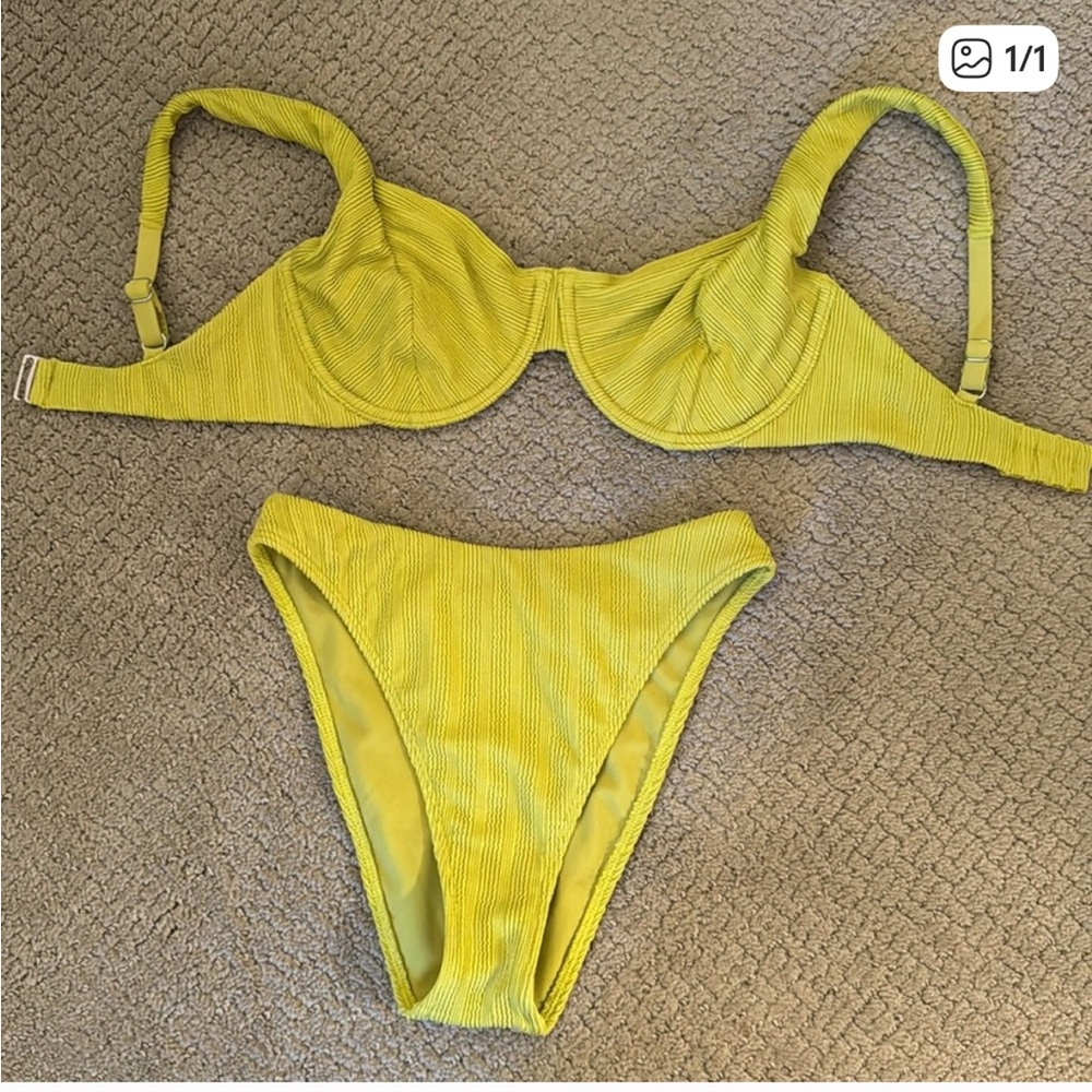 Green Curve Love Wide Strap Bikini